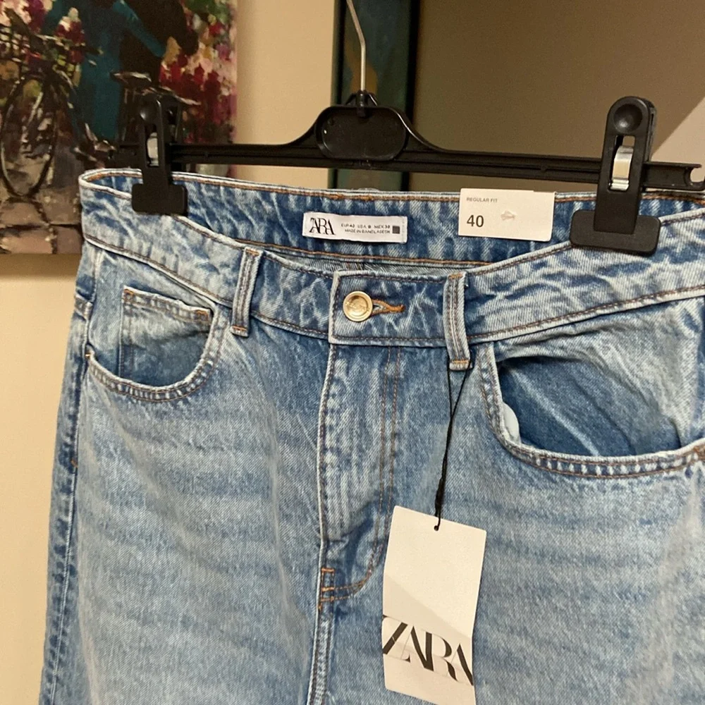 ZARA high rise regular leg full length jeans blogger favorite - Picture 6 of 8